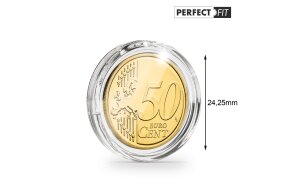 ΚΑΨΟΥΛΕΣ ΝΟΜΙΣΜΑΤΩΝ ULTRA PERFECT FIT ΓΙΑ 50 EURO-CENT (24,25mm) ΠΑΚ/10